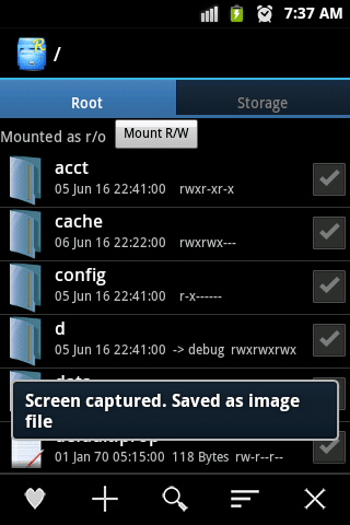 root explorer screenshot